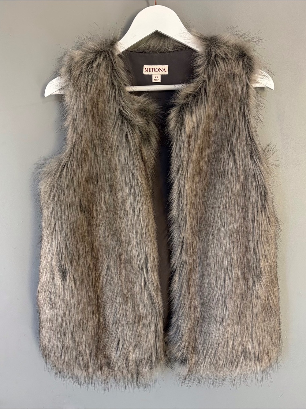 Merona Girls Faux Fur Vest in Heather Gray